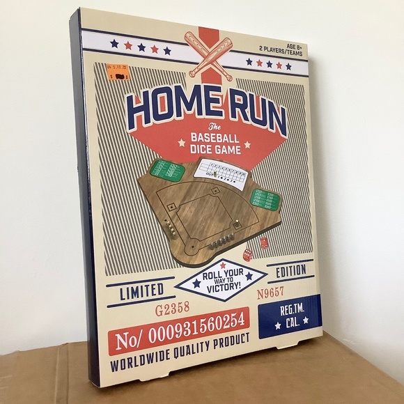New Sealed Professor Puzzle Wood Wooden Home Run Baseball Dice Game Read - Picture 1 of 2